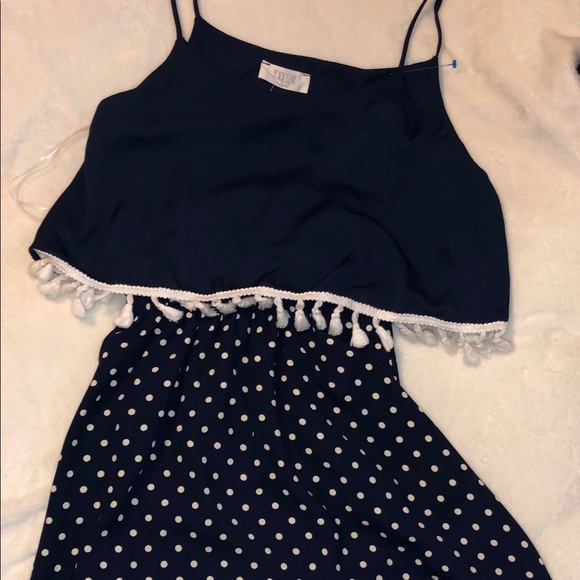 Peach Love California Dresses & Skirts - Blue and White Dress